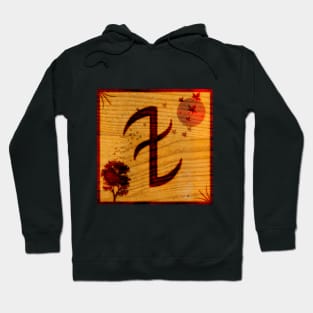 Wood Burned Deflect Rune Hoodie